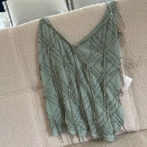 Embellished Green Women's Top